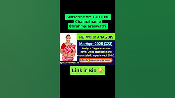 NETWORK ANALYSIS | ATTENUATOR PROBLEMATIC QUESTIONS SOLUTION | MARCH/APRIL-2025 | C23 | C20 #youtube