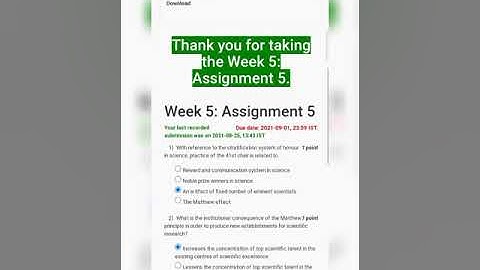NPTEL || Week 5: Assignment 5 || Science, Technology and Society || 💯% right || Stressful