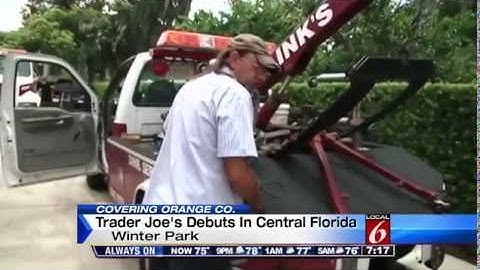 Long line forms outside new Trader Joe