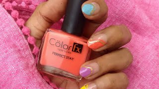 Swirls on nails , Squiggly nail art, Instagram trending nail art with color fx nail polish