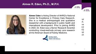 PBRN Webinar: Highlighting and Promoting the Value of Practice-Based Research Networks (PBRN)