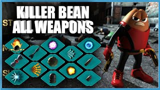 Killer Bean Unleashed - ALL WEAPONS