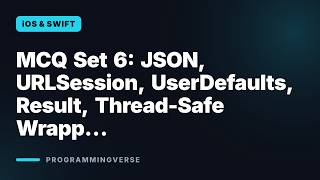 iOS Interview: JSON, URLSession, UserDefaults, Result, Thread-Safe Wrappers | Company A8 2.2