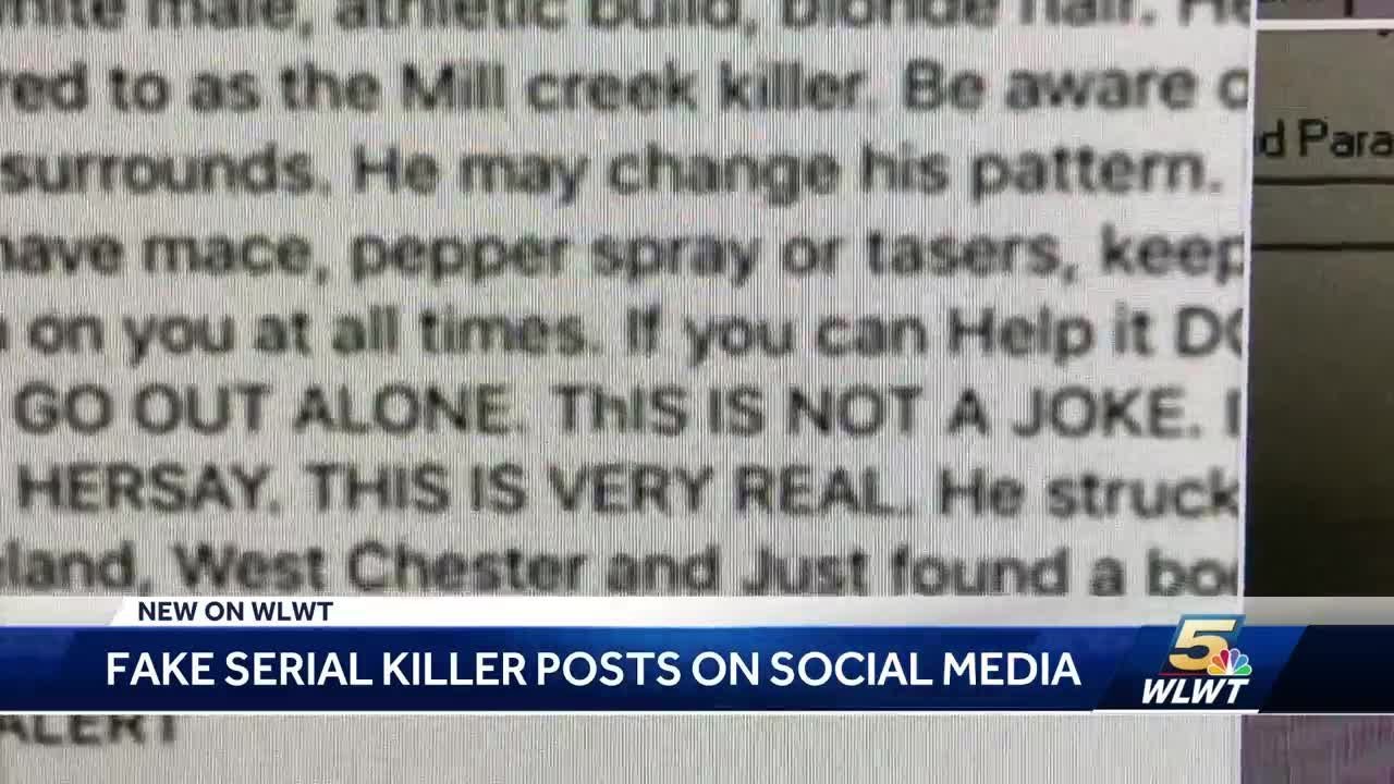 Fake serial killer posts circulating on social media