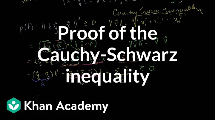 Proof of the Cauchy-Schwarz inequality | Vectors and spaces | Linear Algebra | Khan Academy