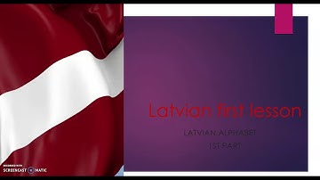 Latvian language 1st lesson