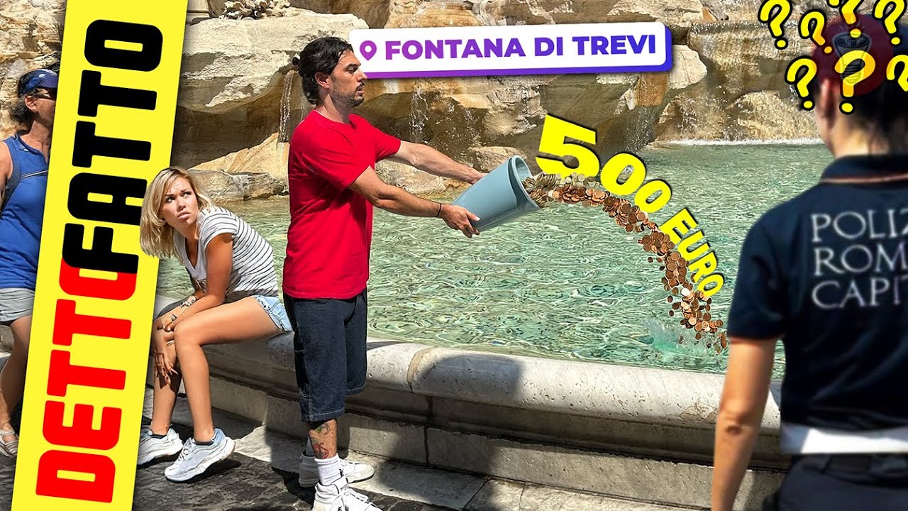 Buttate 500 Euro nella Fontana di Trevi - [Detto Fatto Ep.77] - theShow