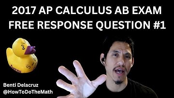 2017 AP Calculus AB Practice Exam Free Response Question #1 Calculator Allowed