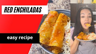 Red enchiladas in the air fryer