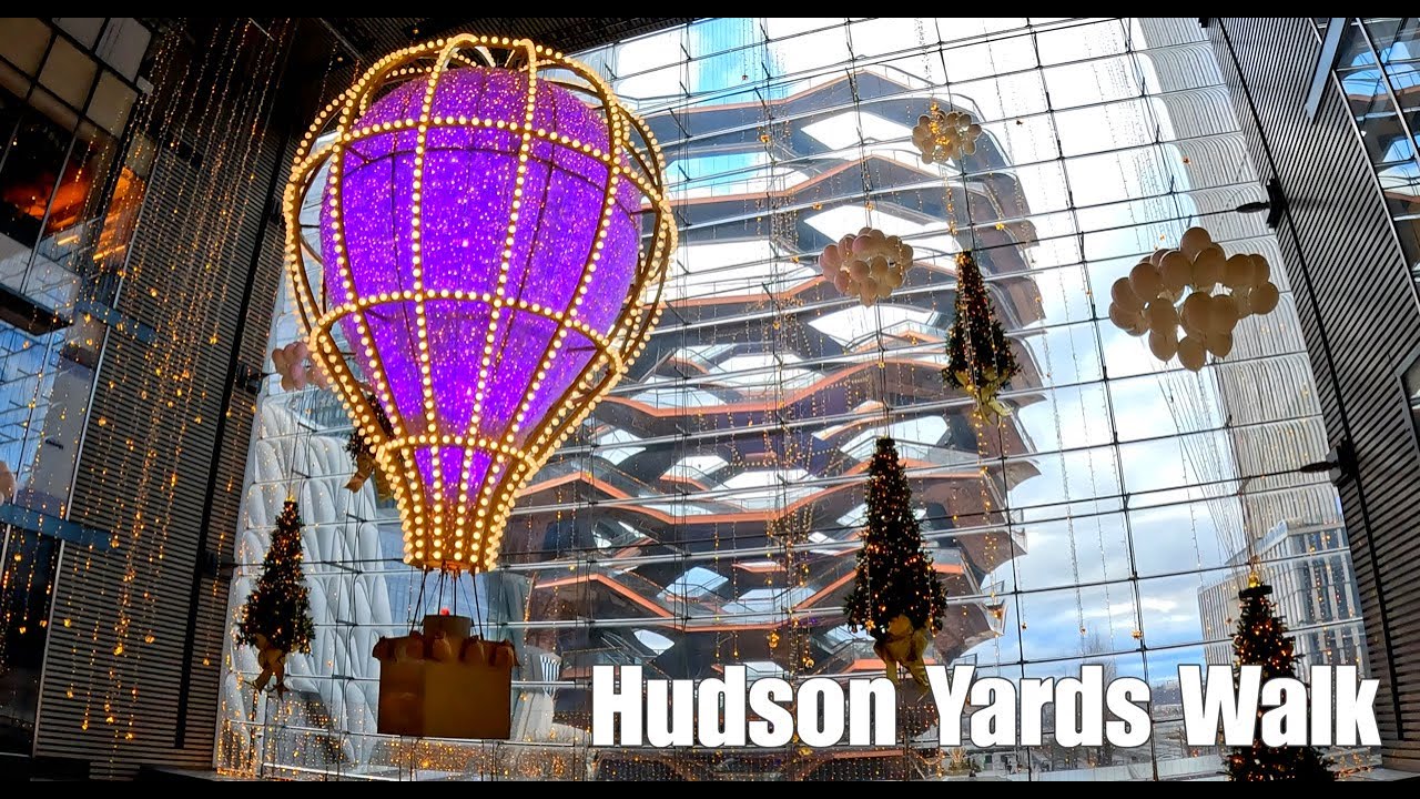 Inside Hudson Yards NYC | Winter Walk from Mall to Vessel