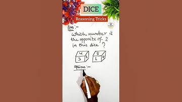 Click on the related video to see the solution. #reasoning #shorts #dice #ssccgl #chsl #maths #viral