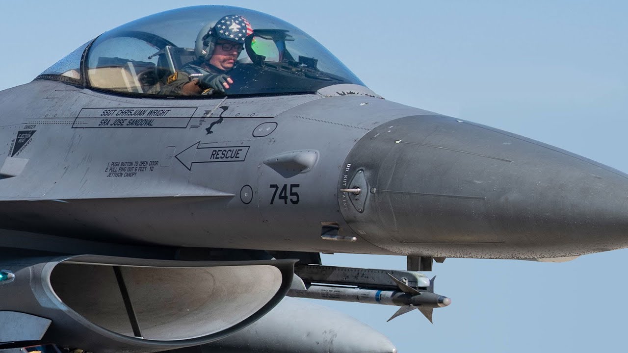 F 16 Fighting Falcon Fighter Jet Take Off In South Korea U S Air Force F 16 Fighting Falcon Fighter Jet Take Off In South Korea U S Air Force