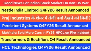 Sensex Plunges 750+ Points | Nestle India Limited Q4 Result | HCL Tech Q4 Result, #stockmarketindia