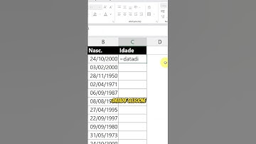 VEJA AQUI: DICA RÁPIDA para CALCULAR a IDADE no EXCEL - NINGUÉM TE CONTA ISSO! #excel #dicas