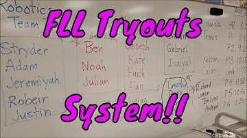 "Mr. Hinos First LEGO League Tryout System"