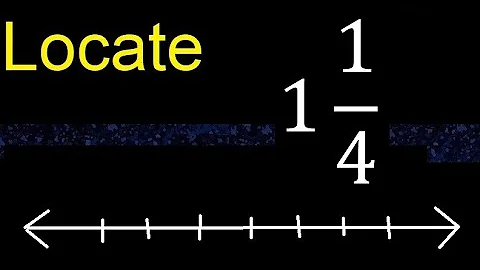 Locate 1 1/4 on the number line, mixed fraction on the line, mixed fractions