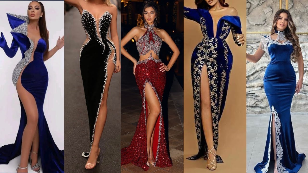 Ladies One Shoulder Short Sleeve Side Slit Evening Dress A-Line Shiny Long  Party Prom - The Little Connection