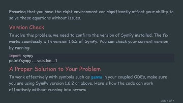 Solving Coupled ODEs in SymPy with gamma Symbols Made Easy