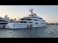 Huge Superyachts docking in Ibiza Palladium 96M and Secret 82M [Commentary]