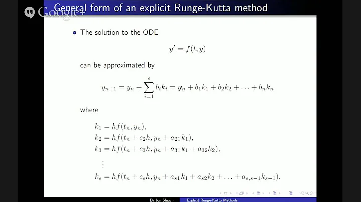 Explicit Runge-Kutta Methods Part 1