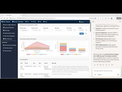 Windows Server Log Monitoring Free tool (SQL Planner)