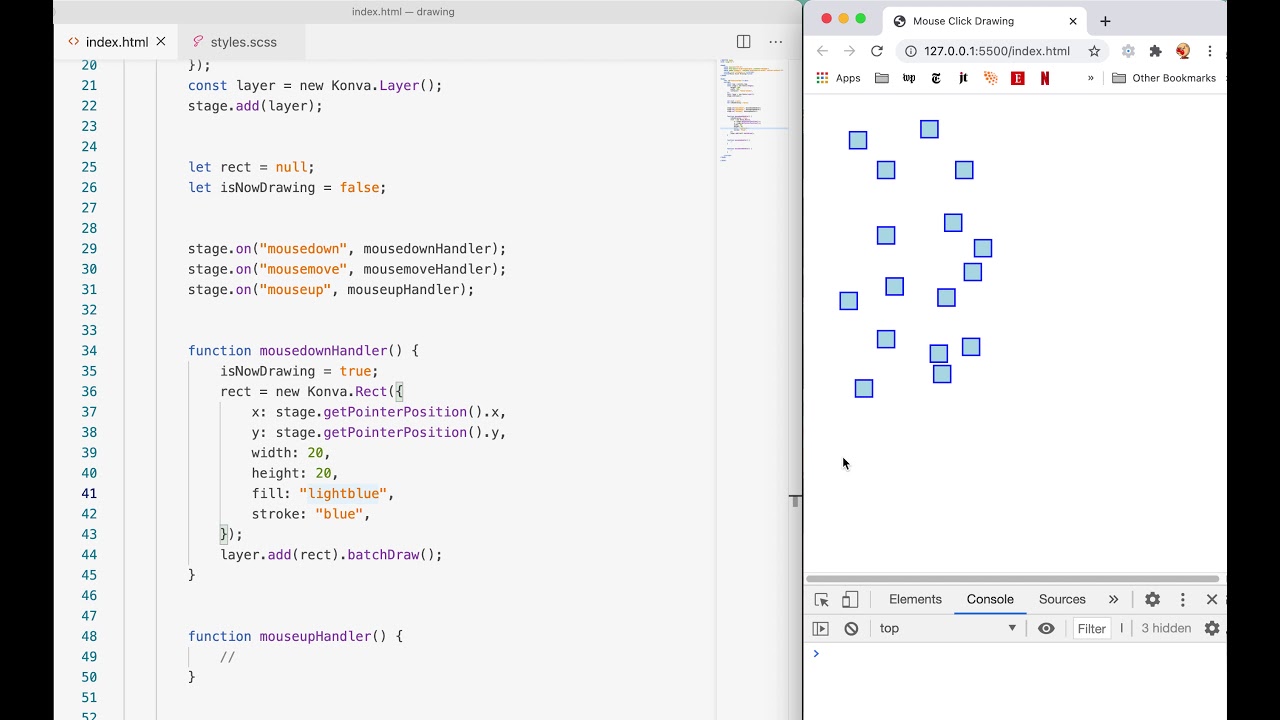 KonvaJS Drawing with the Mouse YouTube