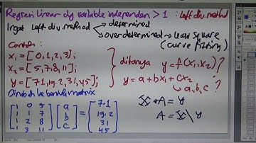 Cara Regresi linear multivariable dengan Matlab
