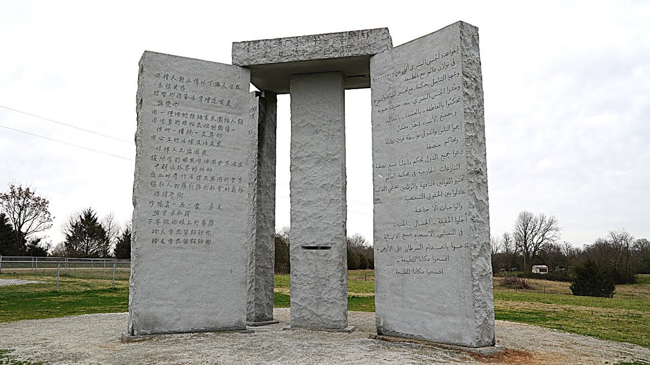 The Strange Mystery of the Georgia Guidestones (Before Explosion), image size:1280x720