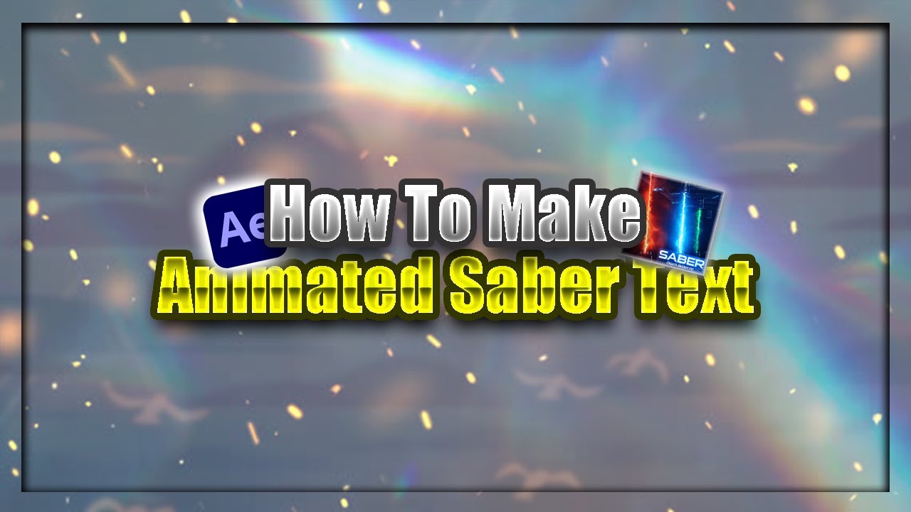 How To Make Animated Saber Text On After Effects (Description) - YouTube