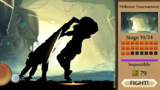 Hideout Tournament Stage 19 impossible | Shadow Fight 2 Gameplay
