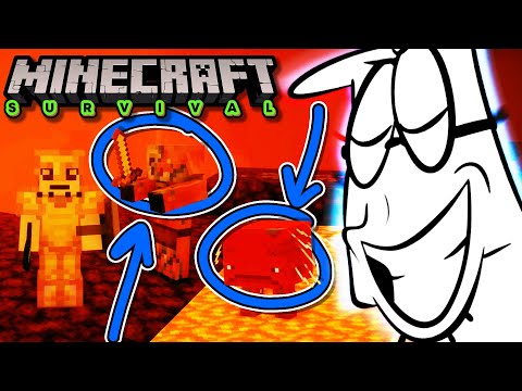 Beating Piglins in Minecraft Survival!