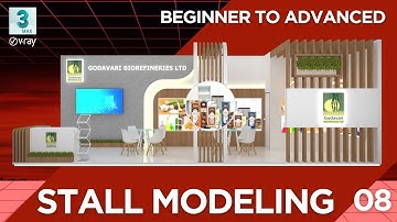 Stall Design Tutorial for Beginners to Pro | 3ds Max Full Guide Part 8 #3dsmax #3d #shorts #trending
