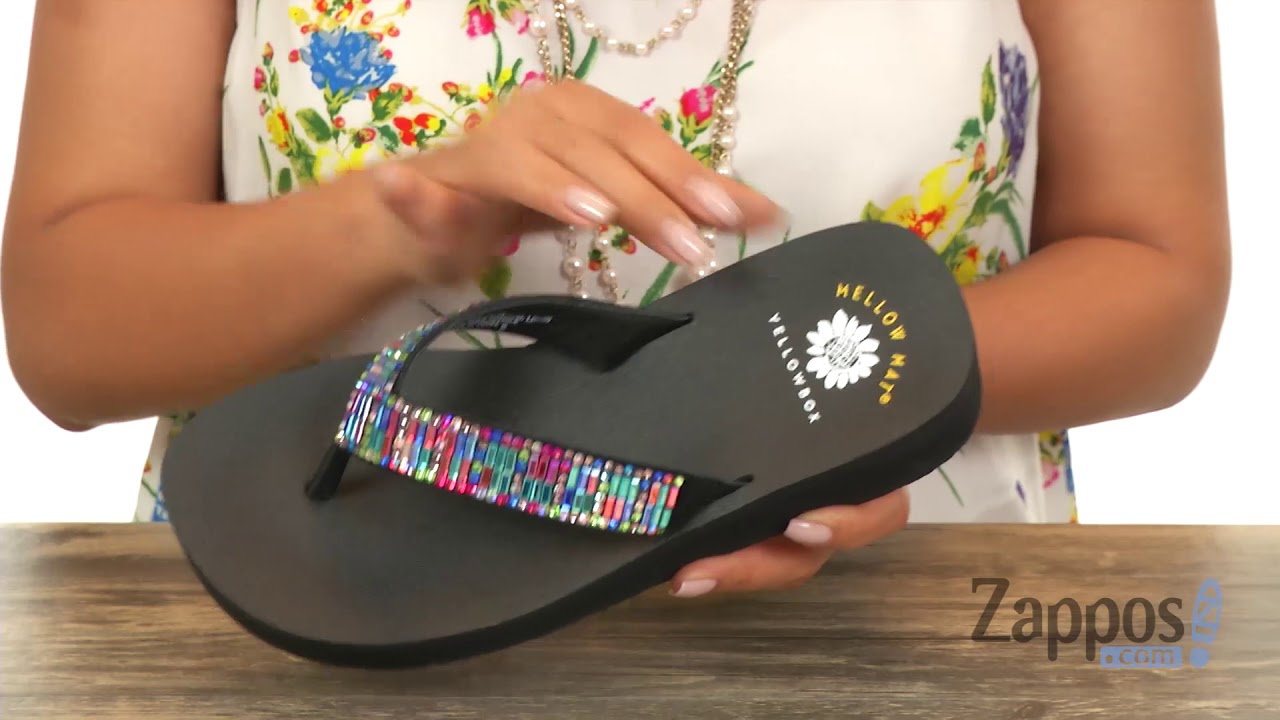 zappos yellow box flip flops