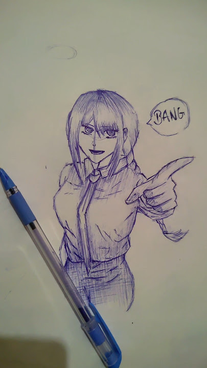 I draw makima from chainsawman #animedrawing #art #youtubeshorts #shorts