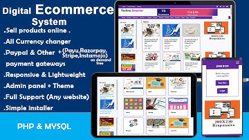 Ecommerce system in PHP website | Sell digital products online | Ecommerce shop app  (PHP & MYSQL )