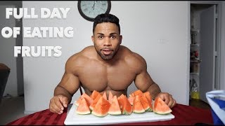 Full Day of Eating Fruits | Chest and Shoulder Workout | 8 Weeks Out | HCLF Vegan