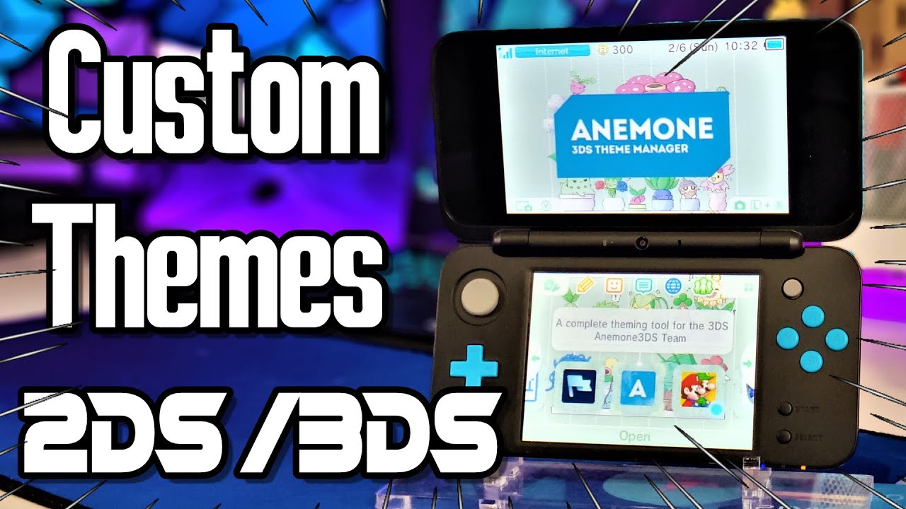 Nintendo 2DS/3DS XL Homebrew: Custom Themes App Anemone 2022 - YouTube