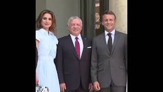 ماكرون يقبل يد الملكة رانيا زوجة الملك عبد الله shorts