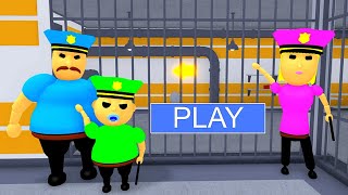 BORRIS POLICE FAMILY PRISON RUN! OBBY Full Gameplay #roblox #obby