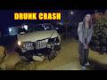 Extremely Drunk Woman Crashes into Front Yard of House (with Surveillance Footage of the Crash)