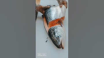 ⚔️🐬✨ | Technique of Filleting a Whole salmon - Pure skills #shorts