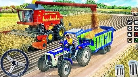 Real Tractor Farming Simulator 2024 #3 - Harvester Tractor Driving - Android Gameplay