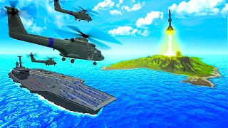 NUKING The Aircraft CARRIER in the NEW BEST MAP EVER For Ravenfield!