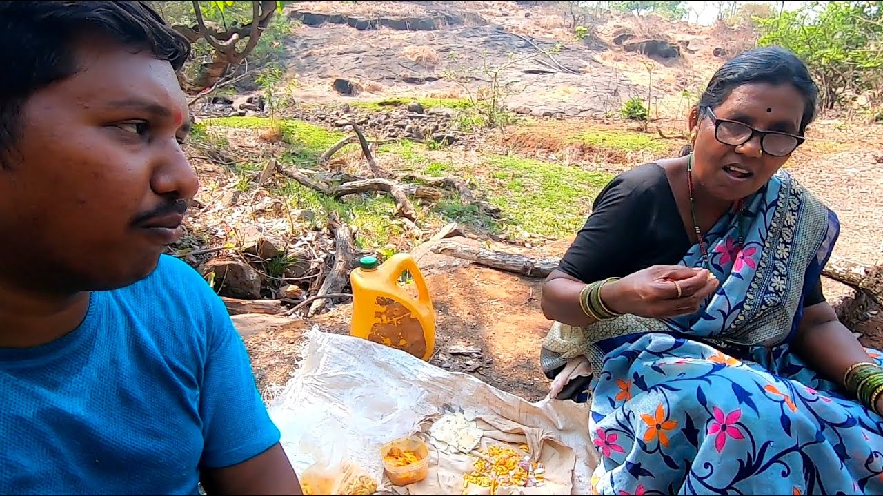 आईसोबत गेलो आमची आंबे काजूची झाडे बघायला🥰|पाणवठ्यावर खाल्ली भाकरी|S For Satish | Ambavali, Mandangad