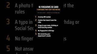 5 mistakes that can cost you the NJ firearms ID fee