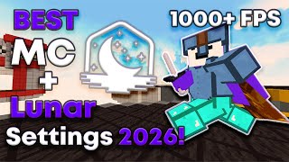 THE BEST LUNAR & MINECRAFT Settings For BEDWARS 1.8.9 | FPS BOOST