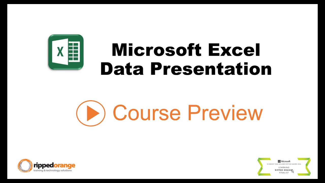 excel data presentation course