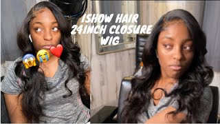 ISHOW HAIR |24inch BODYWAVE | CLOSURE WIG | 4x4 CLOSURE WIG