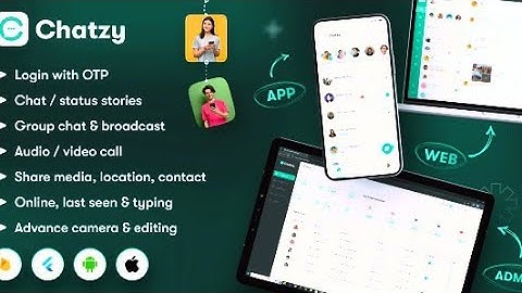 Chatzy -- Whatsapp clone Mobile App with admin panel