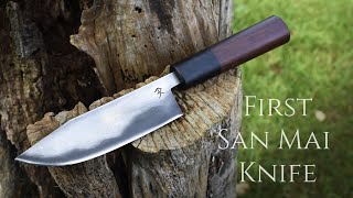 Knife Making  Forging a Small San Mai Kitchen Knife
